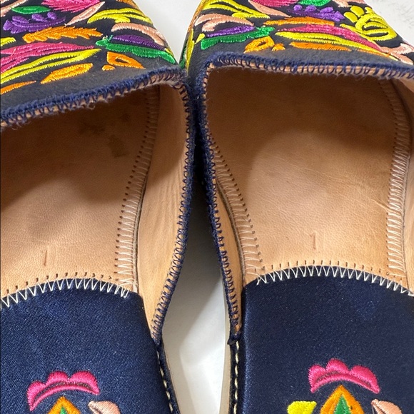 Floral Embroidered Mules - Navy Multicolor - Picture 8 of 8